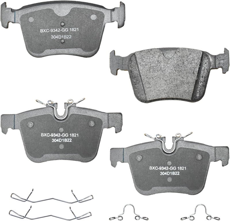 Bendix Premium SBC1821 Ceramic Rear Brake Pads for Select Models Jaguar E-Pace,F-Pace,I-Pace,XE,XF,Land Rover Discovery,Sport,Range Rover Evoque,Velar,Volvo S60,S90,V60,V90,Cross Country,XC60,XC90 - Image 1